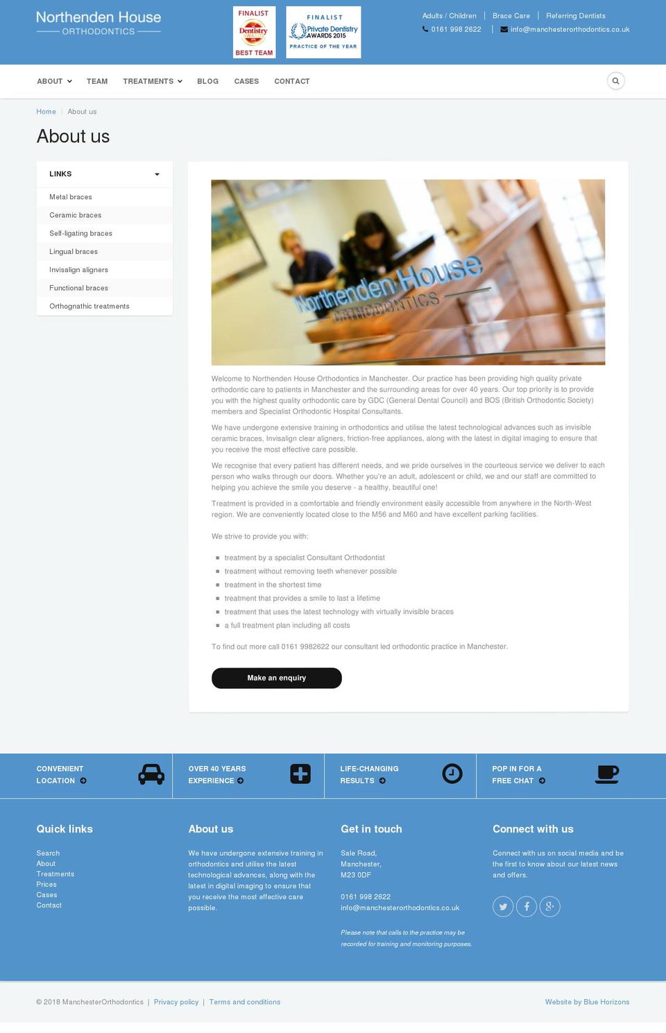 manchesterorthodontist.net shopify website screenshot