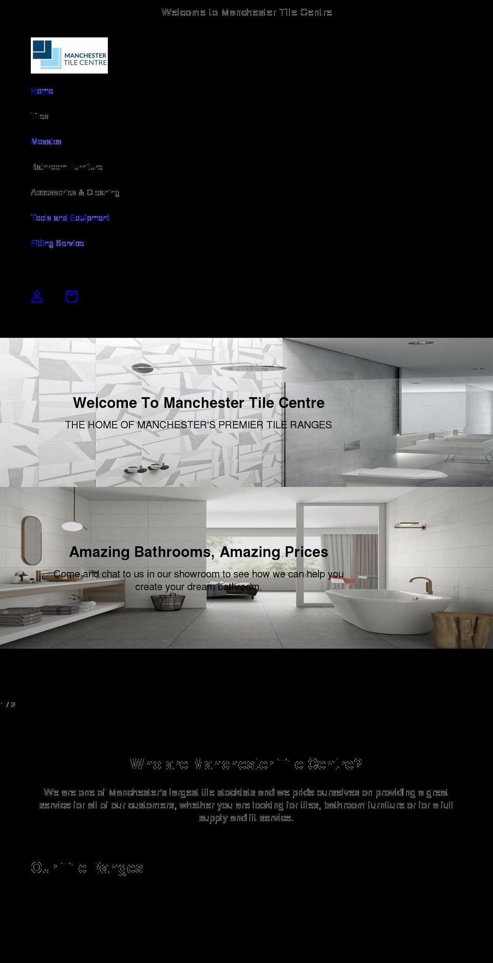 manchestertilecentre.com shopify website screenshot