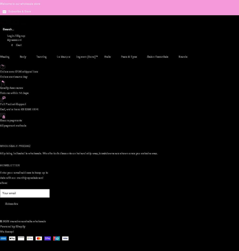 mancineaustralia.com shopify website screenshot