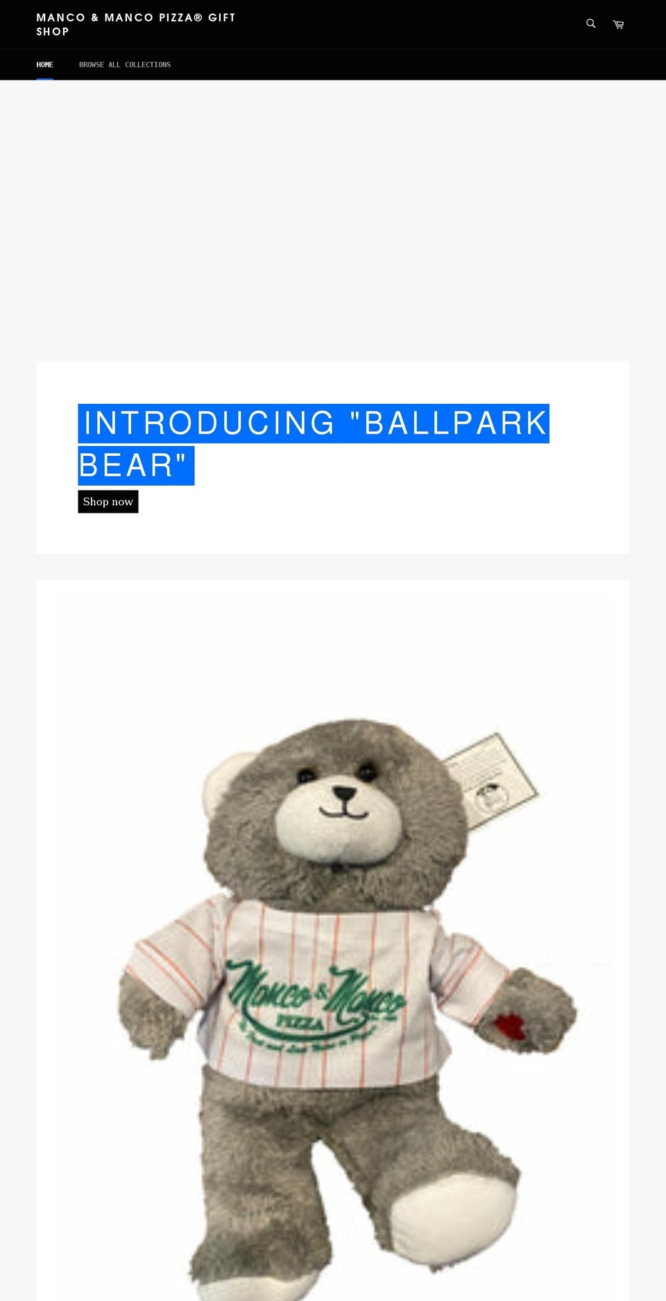 mancosgiftshop.com shopify website screenshot