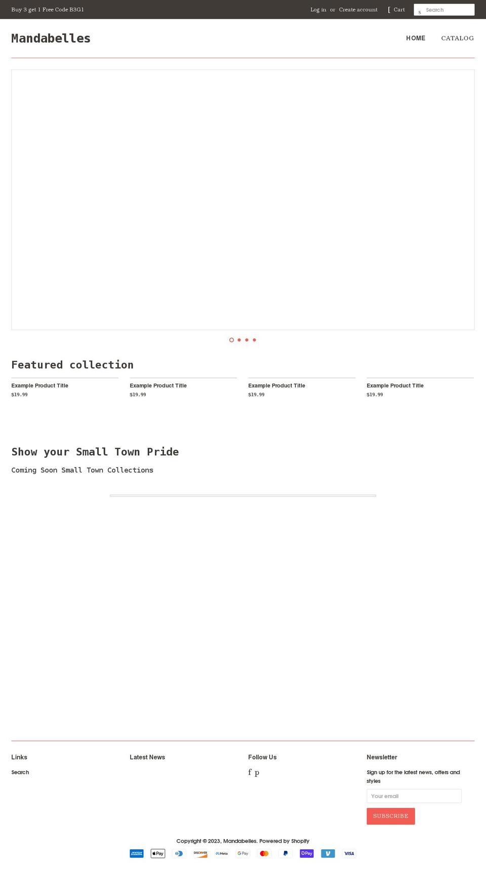 mandabelles.com shopify website screenshot
