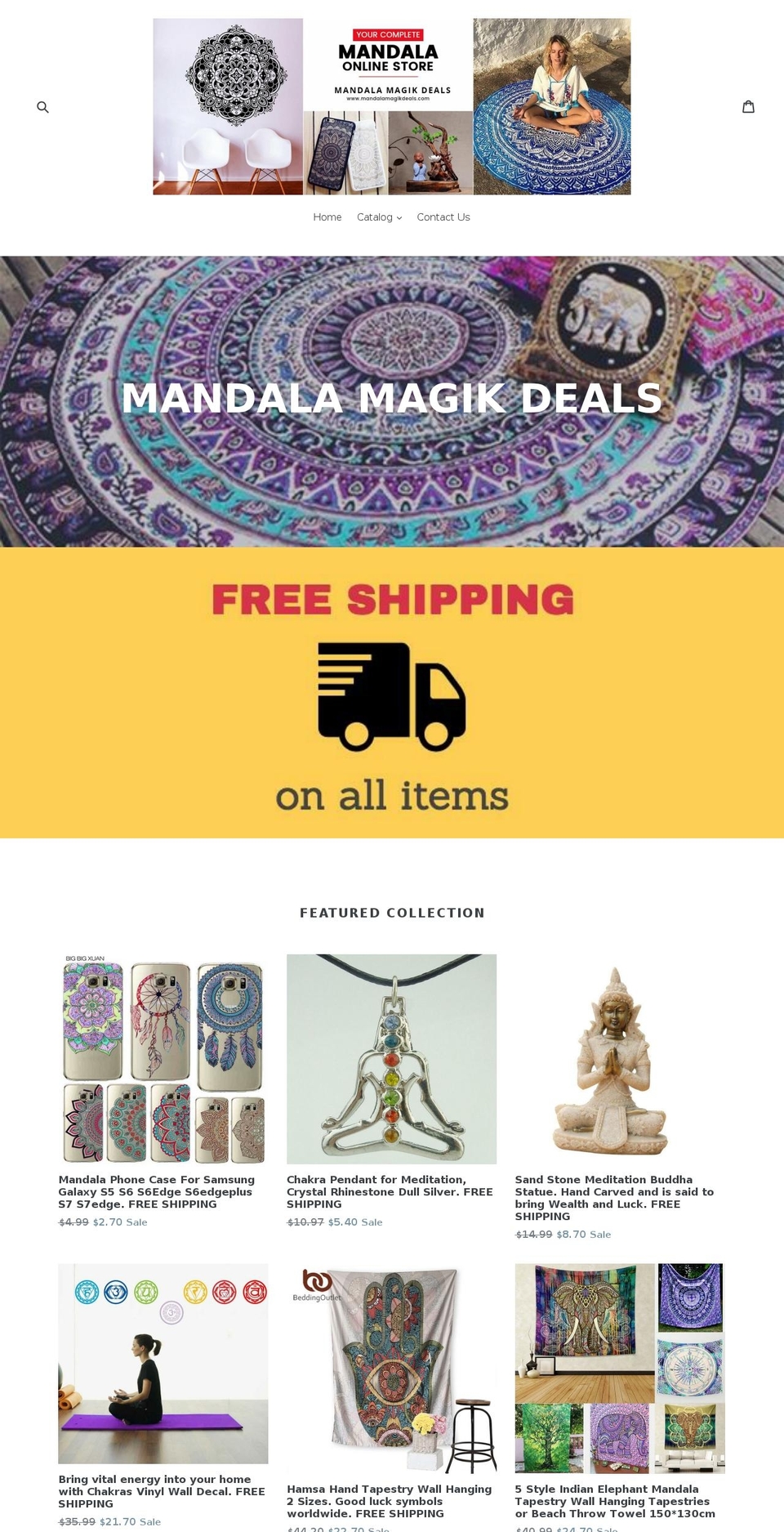 mandalamagikdeals.com — Shopify storefront screenshot