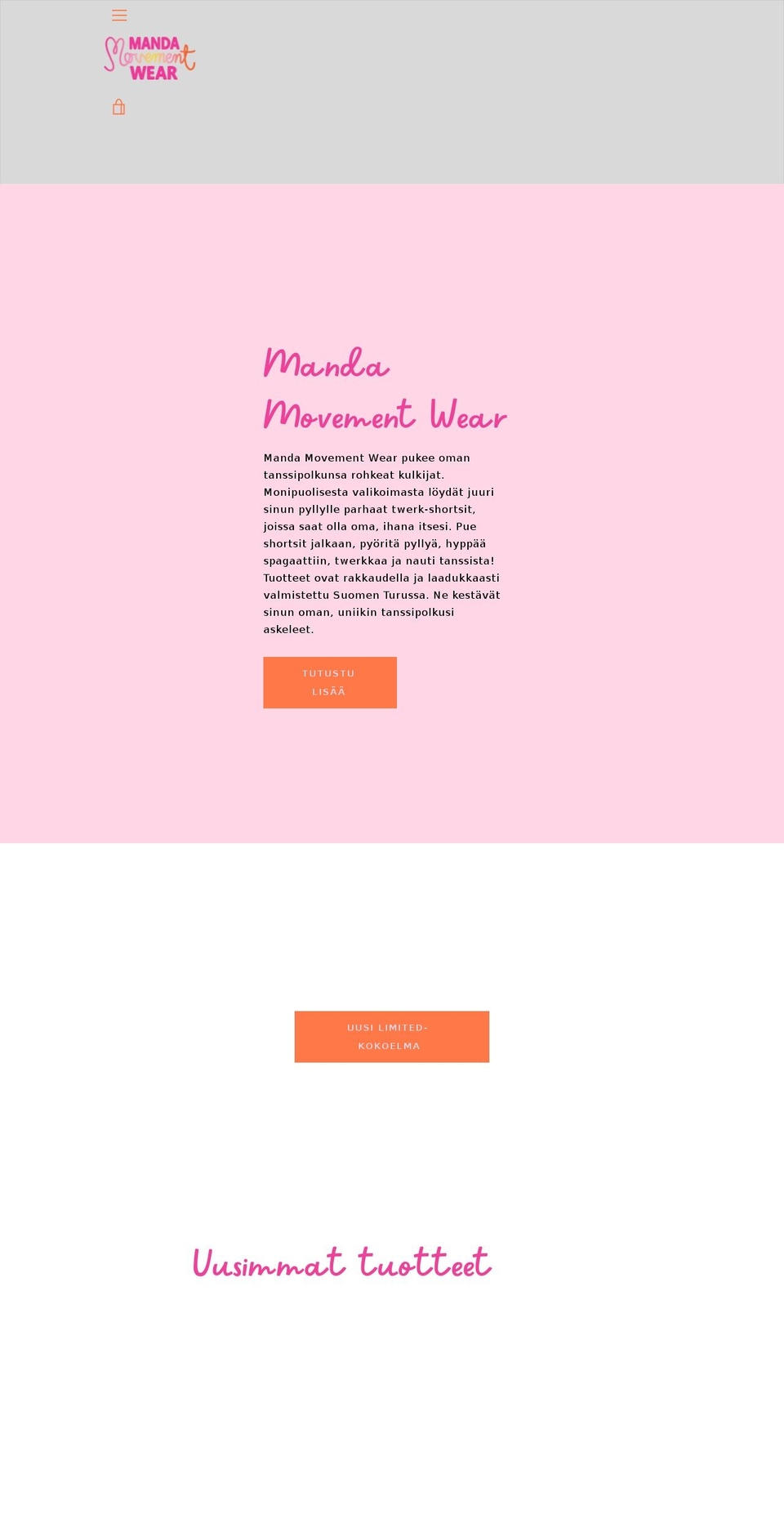 mandamovementwear.com shopify website screenshot