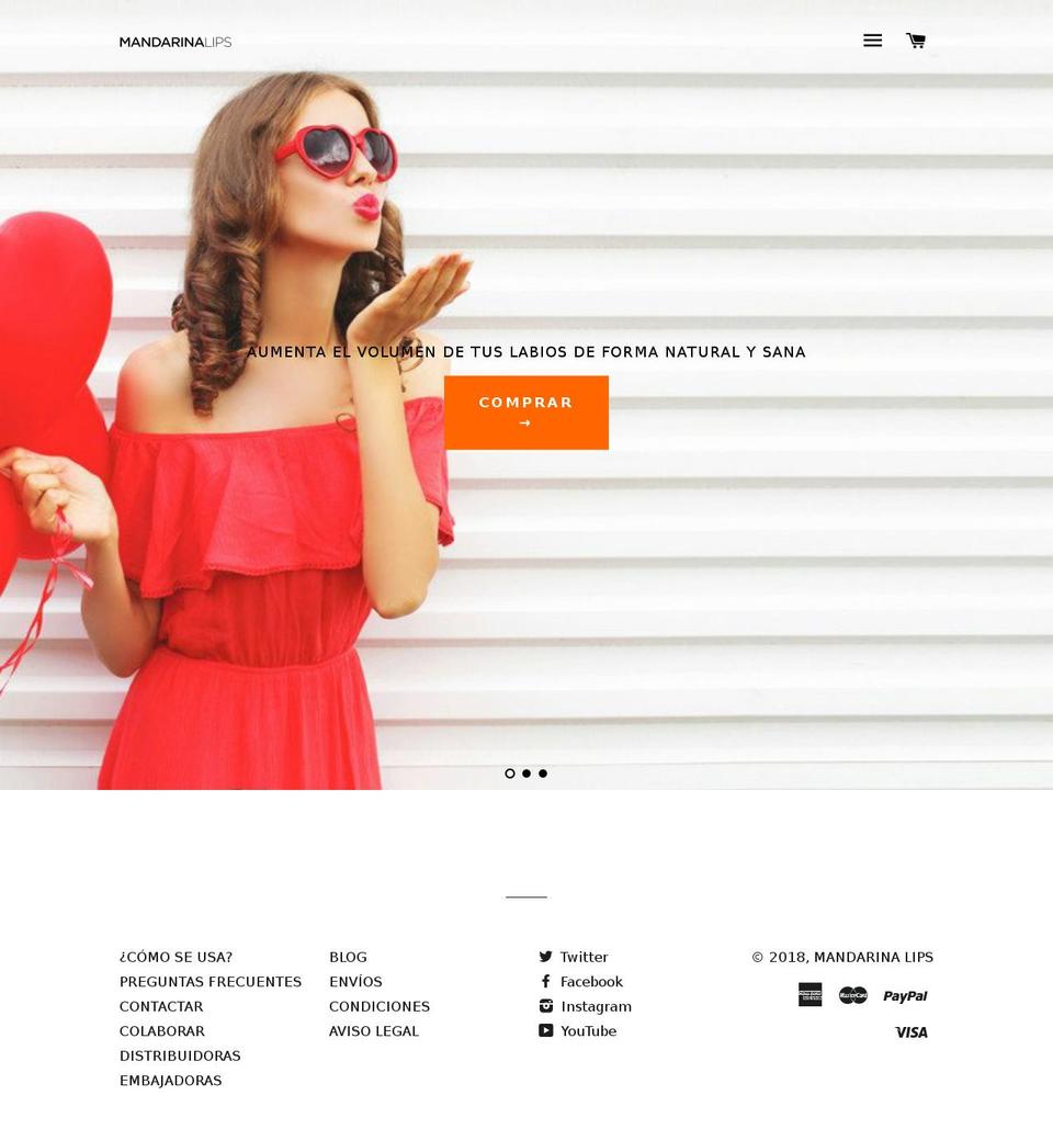 mandarinalips.net shopify website screenshot
