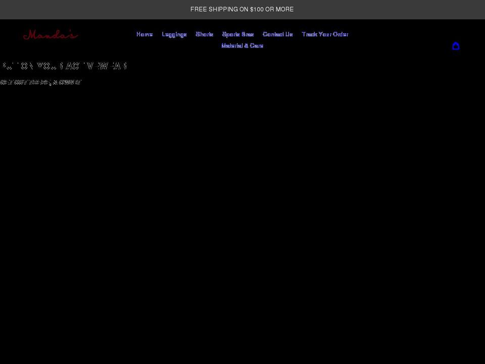 mandasmoda.com shopify website screenshot