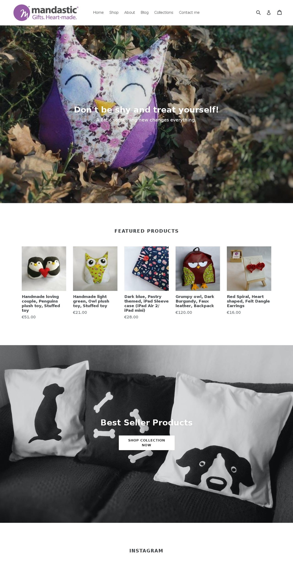 mandastic.com shopify website screenshot