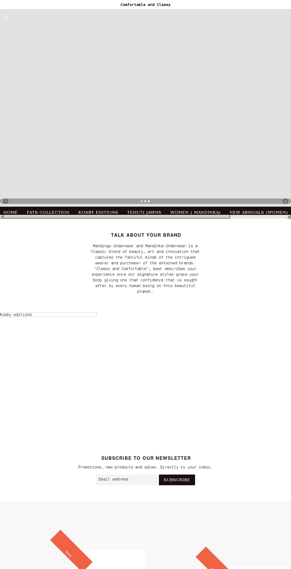 mandingounderwear.com shopify website screenshot