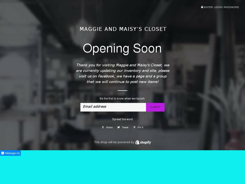 mandmcloset.com — Shopify storefront screenshot
