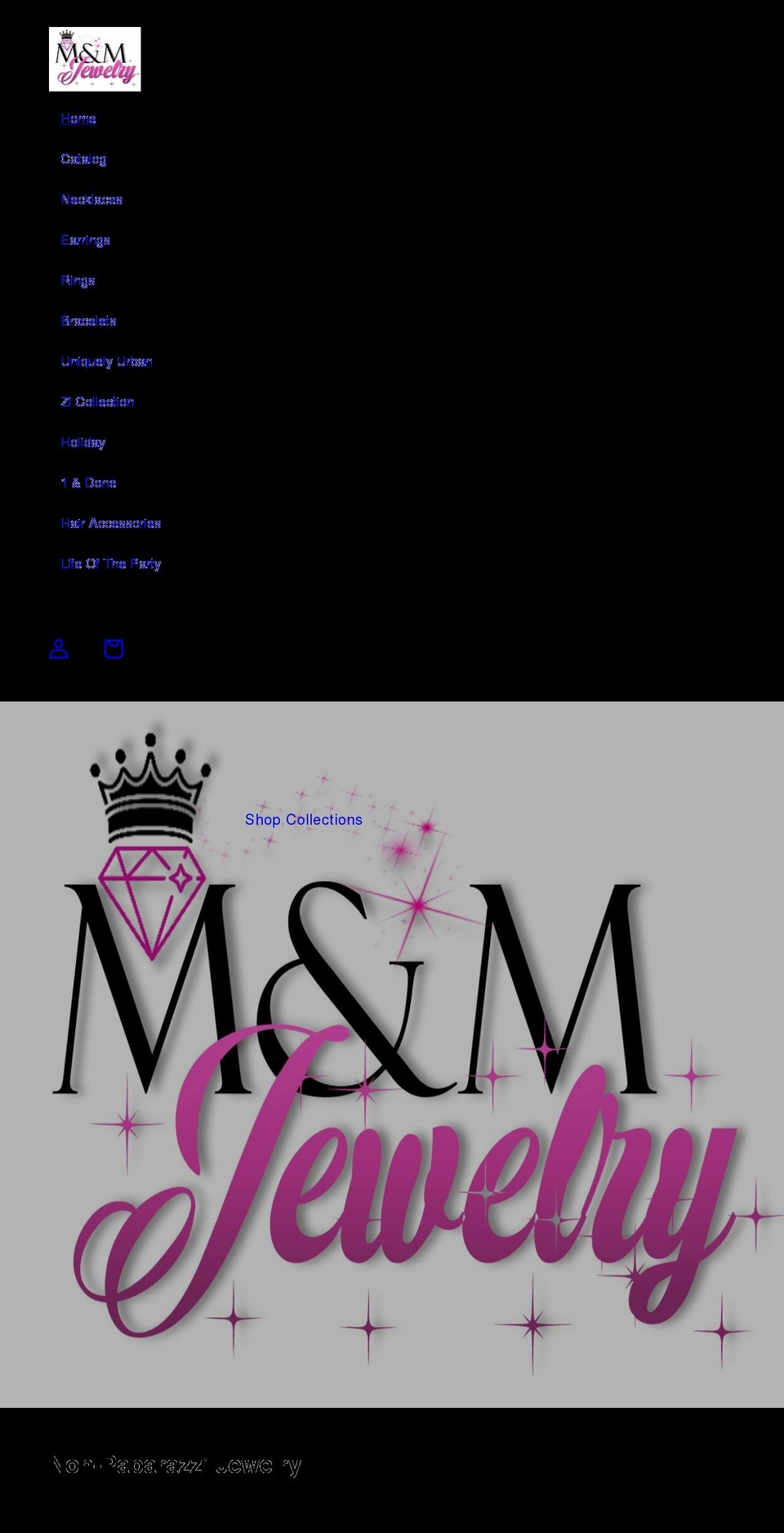 mandmjewelry.net shopify website screenshot