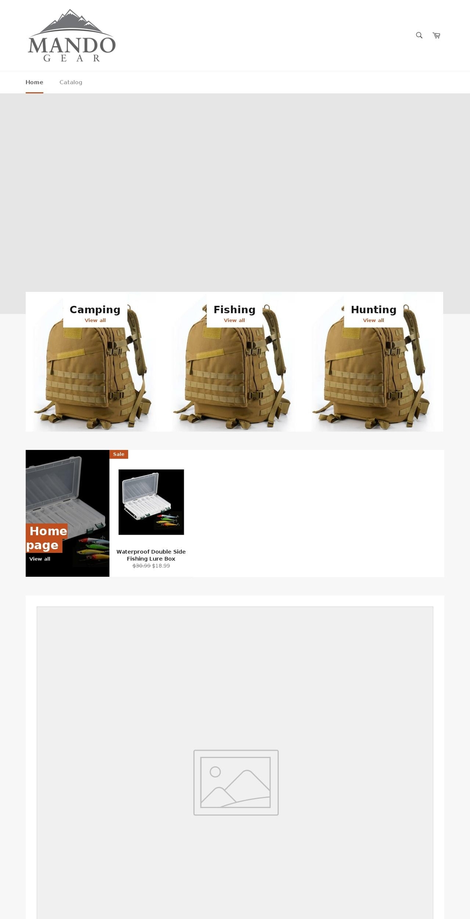 mandogear.com — Shopify storefront screenshot