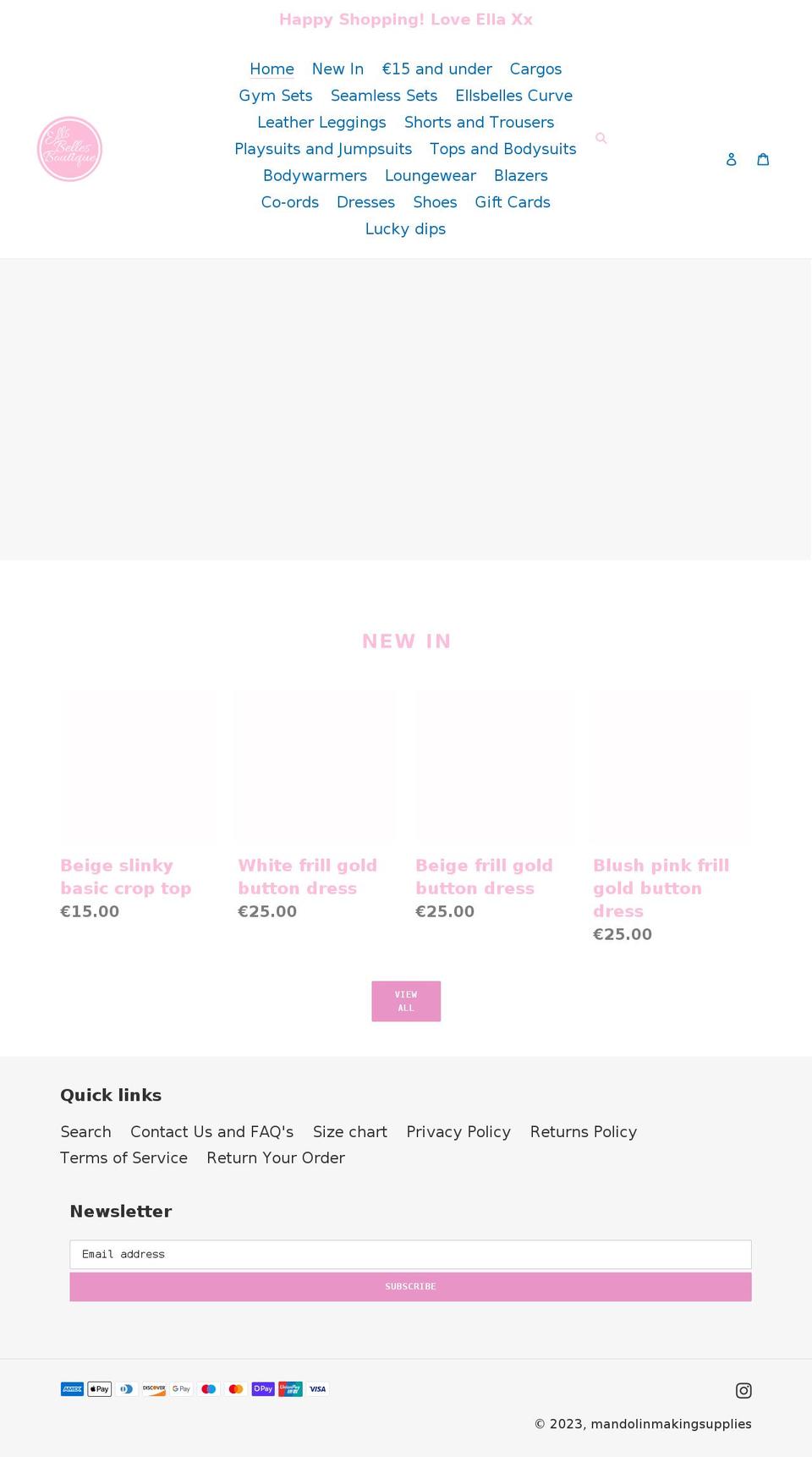 mandolinmakingsupplies.com shopify website screenshot