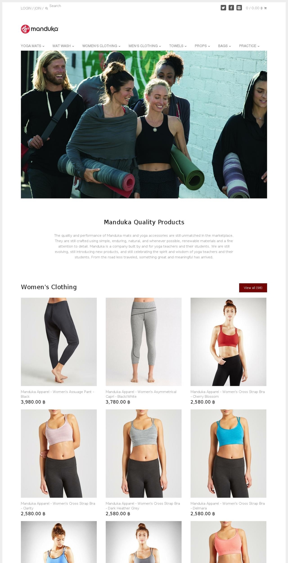 mandukathailand.com shopify website screenshot