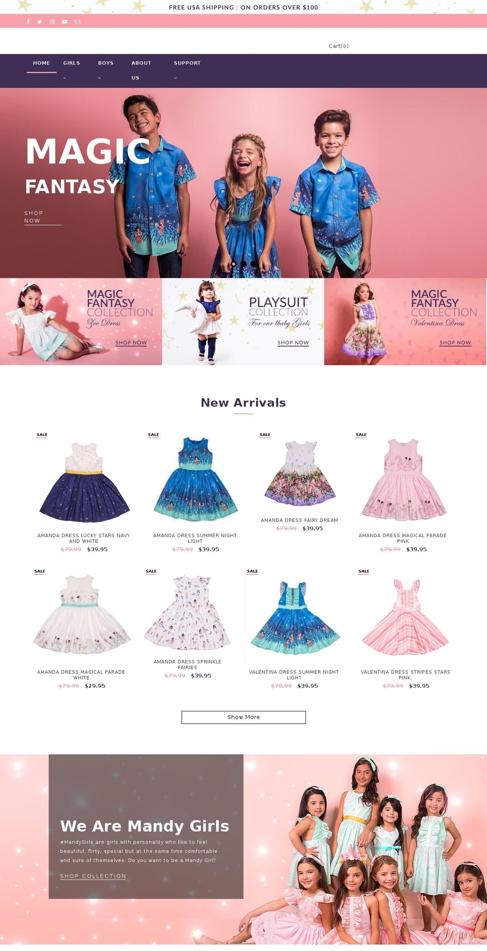 mandybygema.com — Shopify storefront screenshot