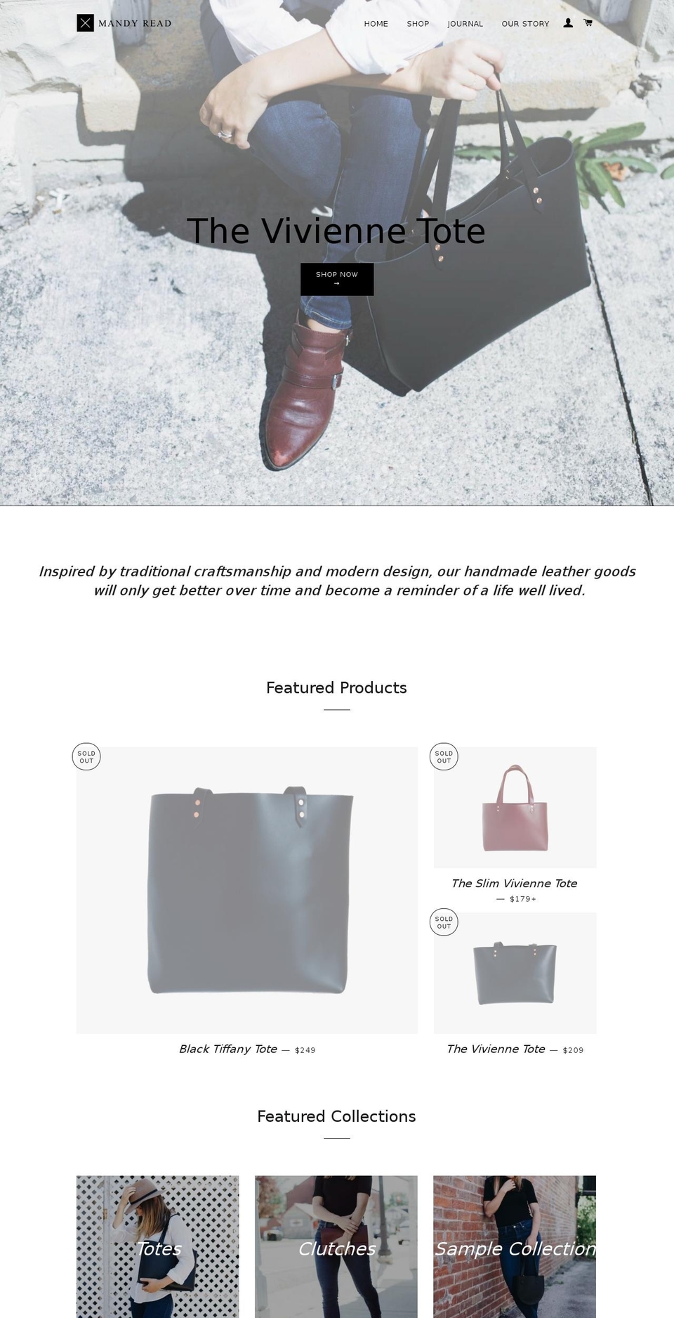 mandyread.com shopify website screenshot