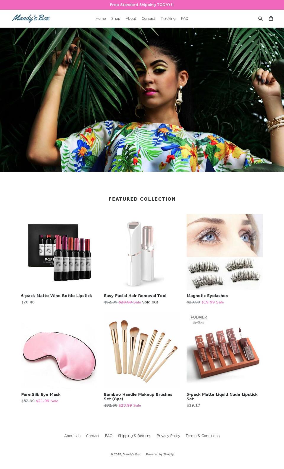 mandysbox.com shopify website screenshot