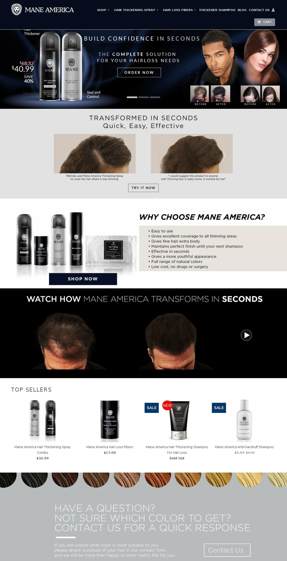 maneamerica.com shopify website screenshot