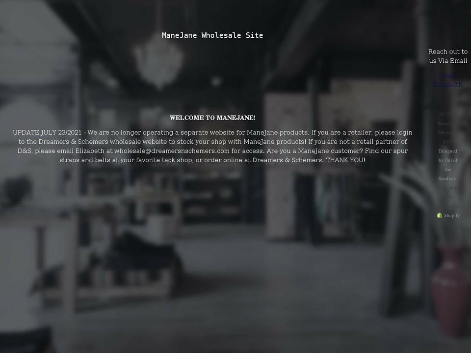 manejane.com shopify website screenshot