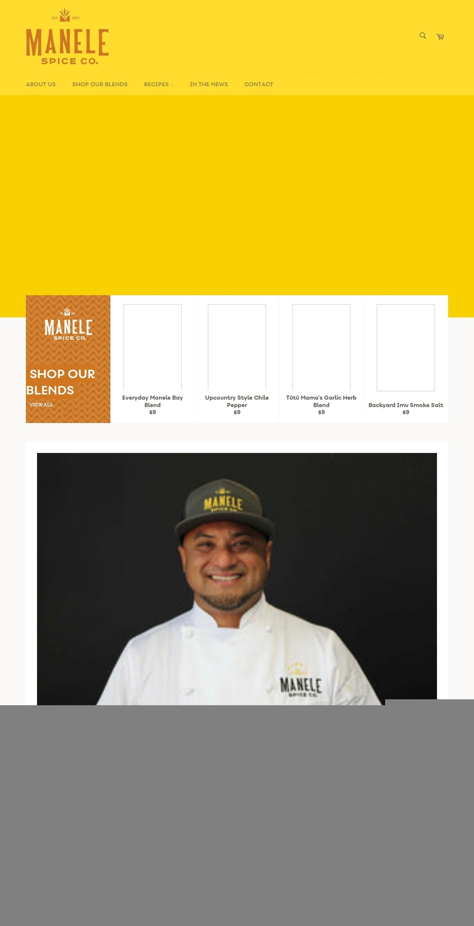 manelespice.com shopify website screenshot