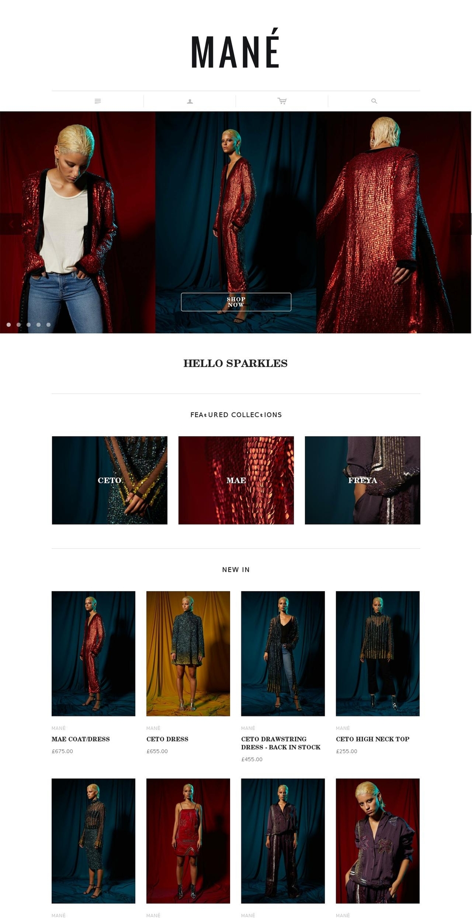 manelondon.com shopify website screenshot