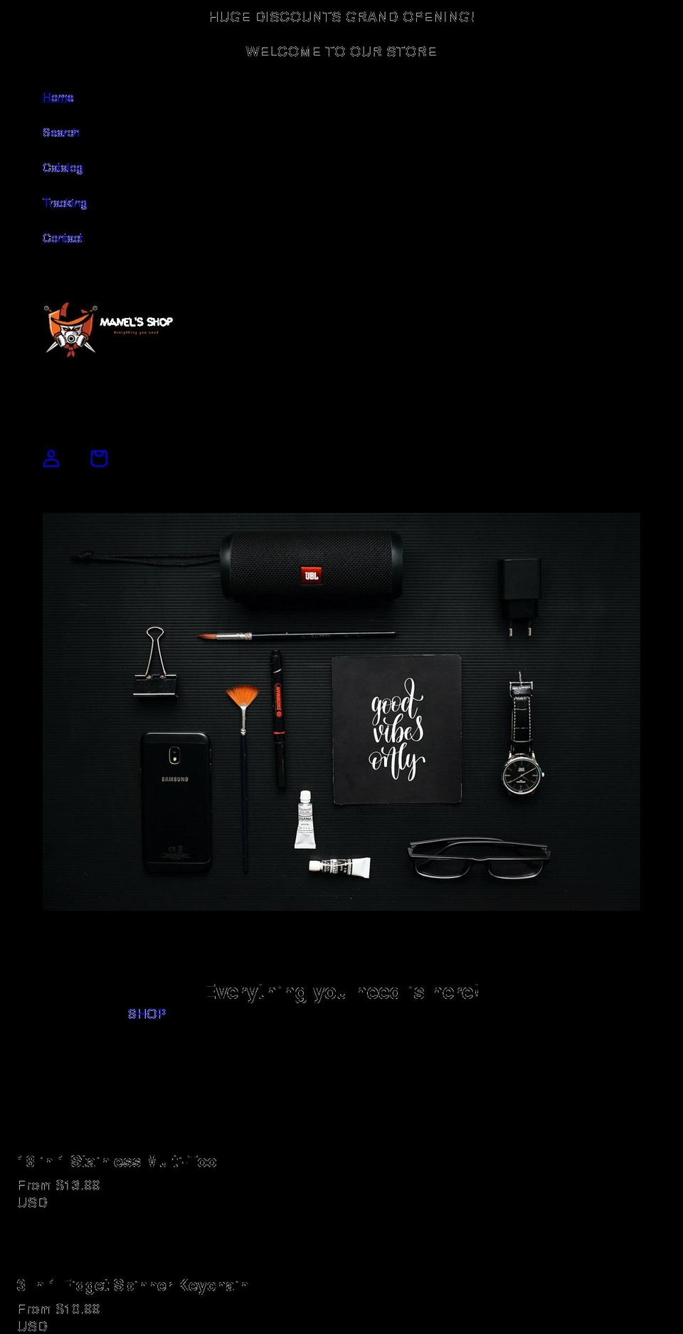 manelstore.com shopify website screenshot