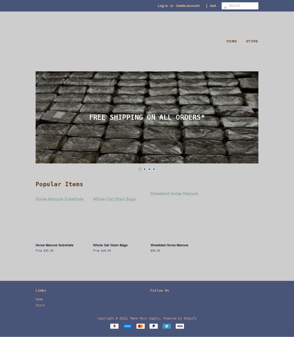 manemycosupply.com shopify website screenshot