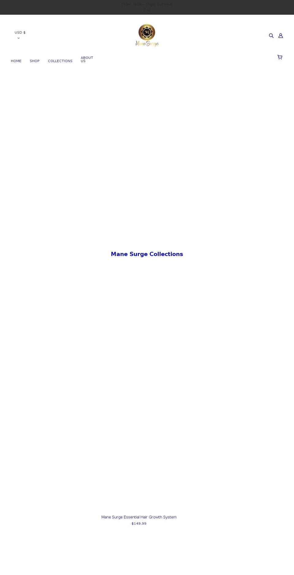 manesurge.com shopify website screenshot