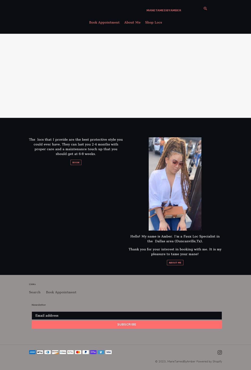 manetamedbyamber.com shopify website screenshot