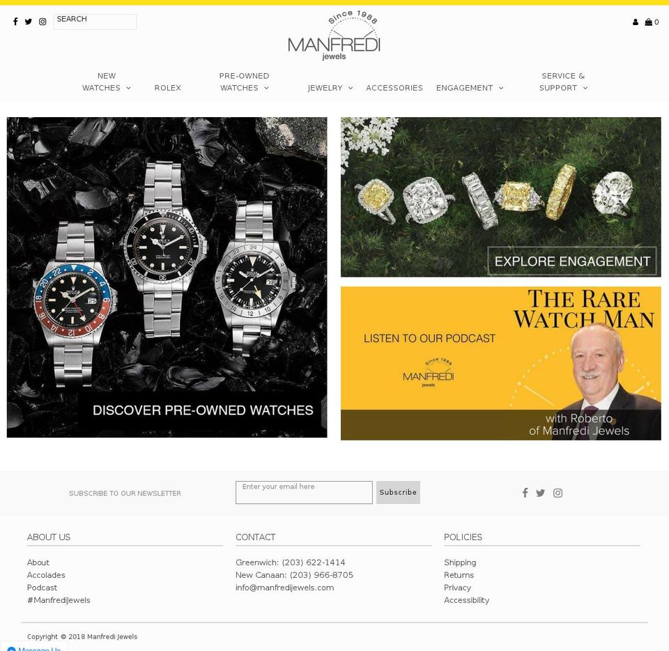 Manfredi Jewels story Shopify theme site example manfredijewels.com