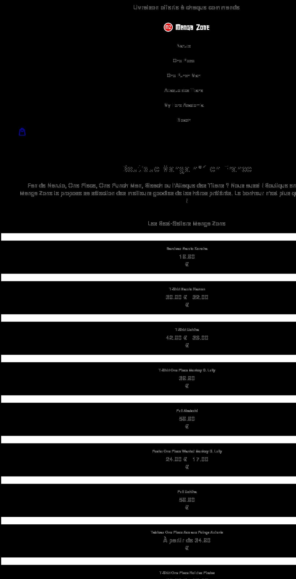 theme-final Shopify theme site example manga-zone.fr