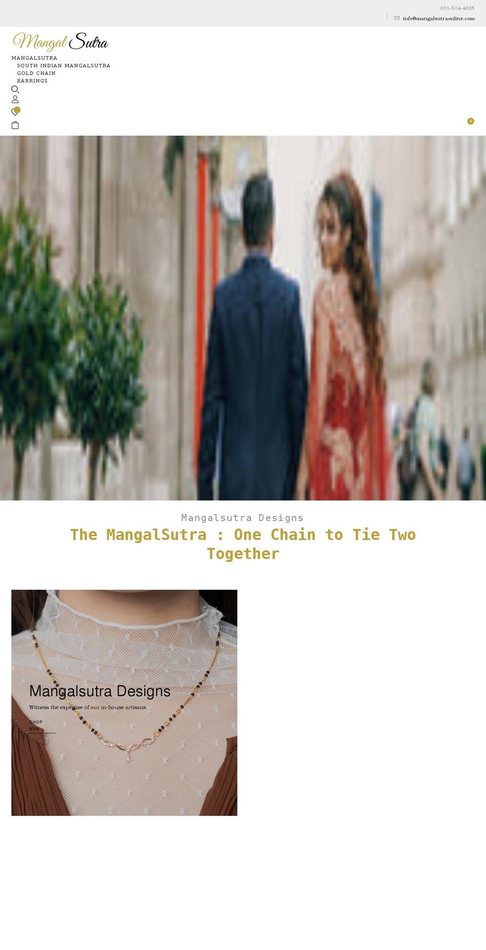 mangalsutraonline.com shopify website screenshot