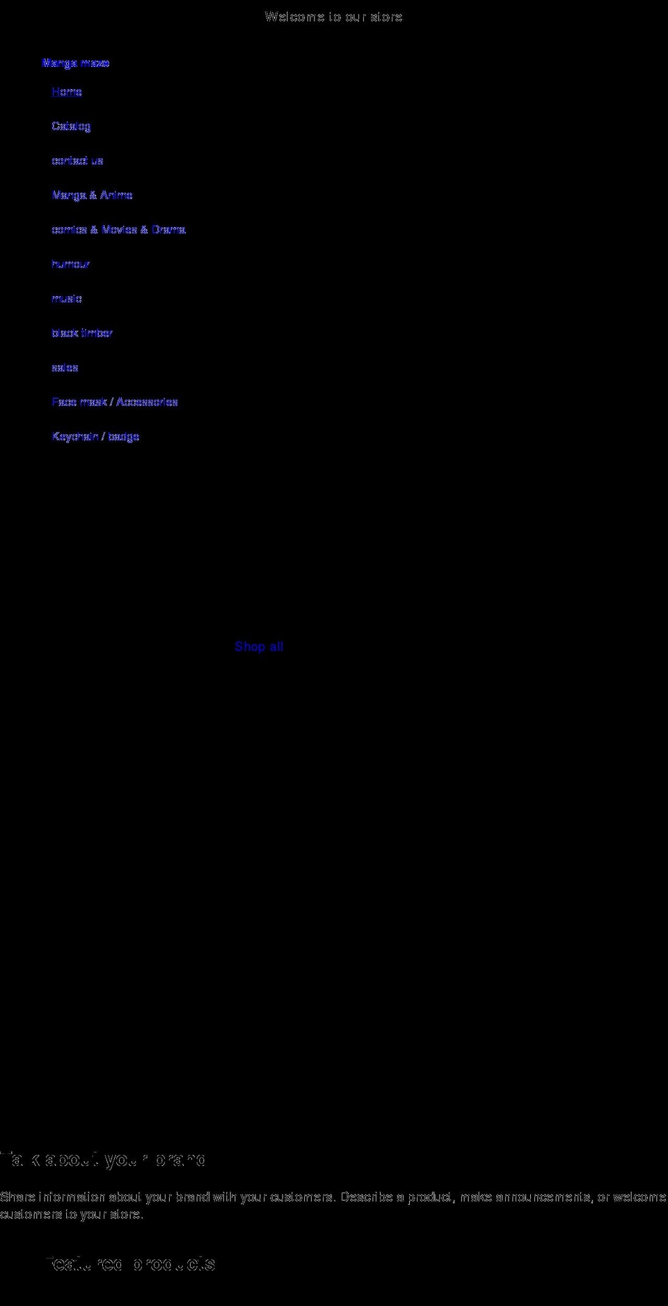 mangamaze.net shopify website screenshot