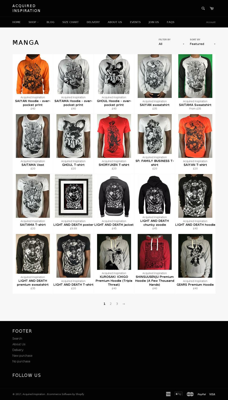 mangatshirt.com shopify website screenshot