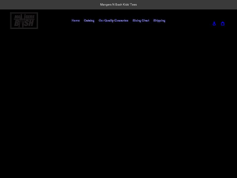 mangersnbash.com shopify website screenshot