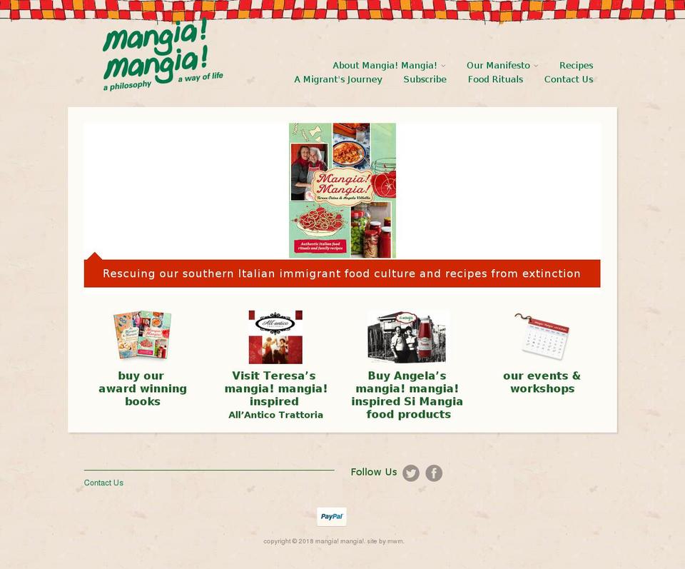 mangiamangiaonline.com — Shopify storefront screenshot