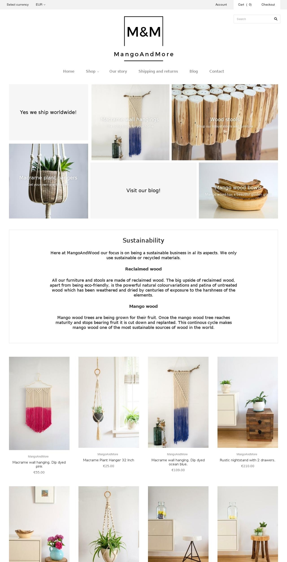 mangoandmoreshop.com shopify website screenshot