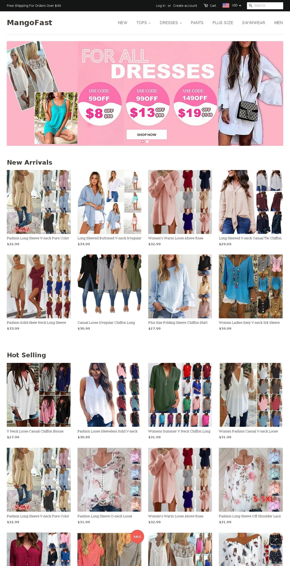 mangofast.com — Shopify storefront screenshot