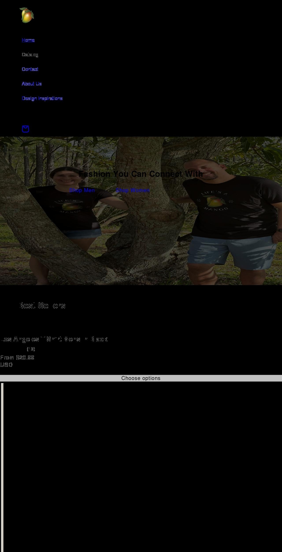 mangomangomango.com shopify website screenshot