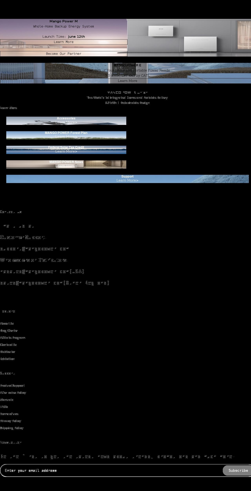 mangopower.com shopify website screenshot