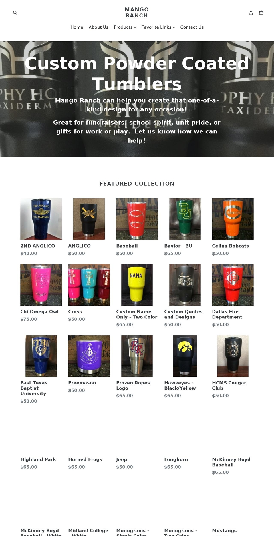 mangoranch.com — Shopify storefront screenshot