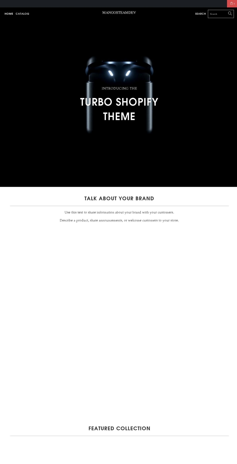 mangosteam.co.uk shopify website screenshot