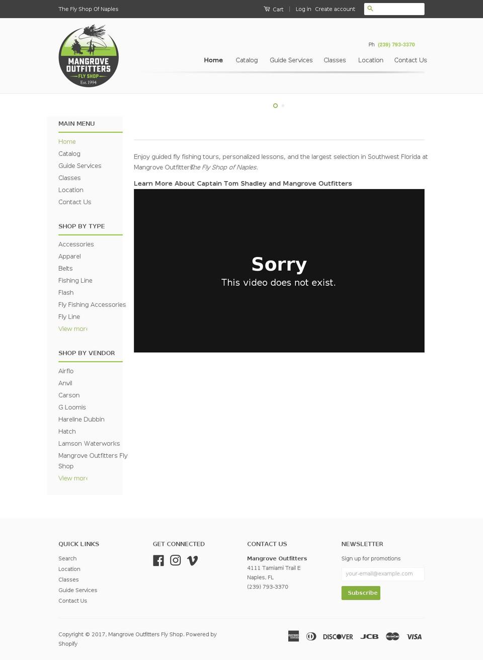 mangroveoutfitters.com shopify website screenshot