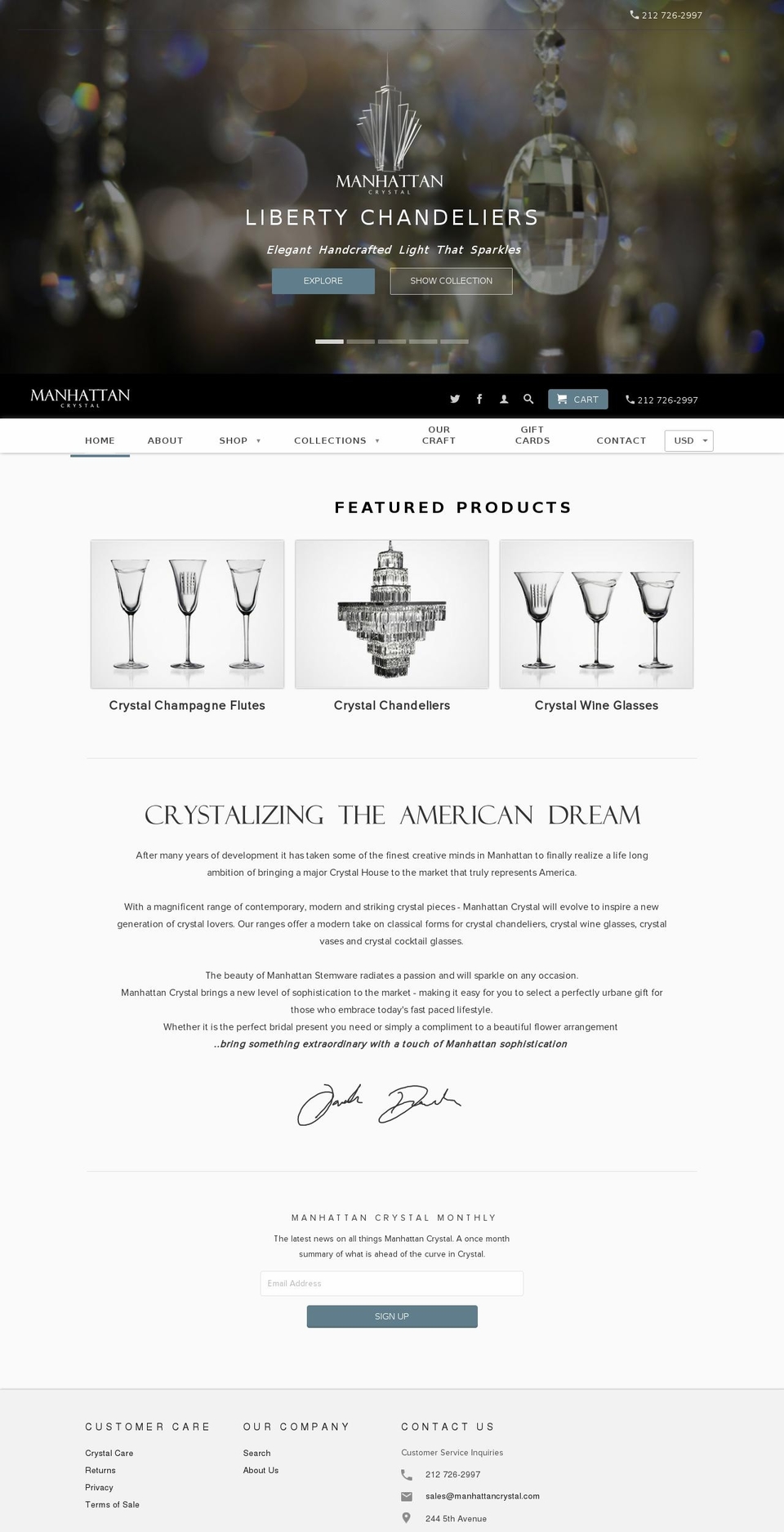 Copy of Manhattan v2015 Shopify theme site example manhattancrystal.com