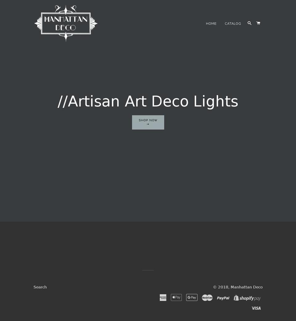 manhattandeco.com.au shopify website screenshot