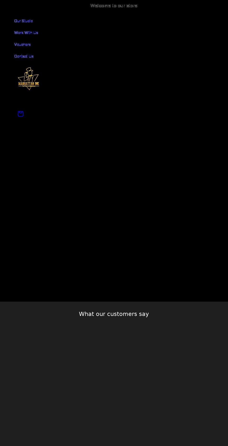 manhattanink.co.uk shopify website screenshot