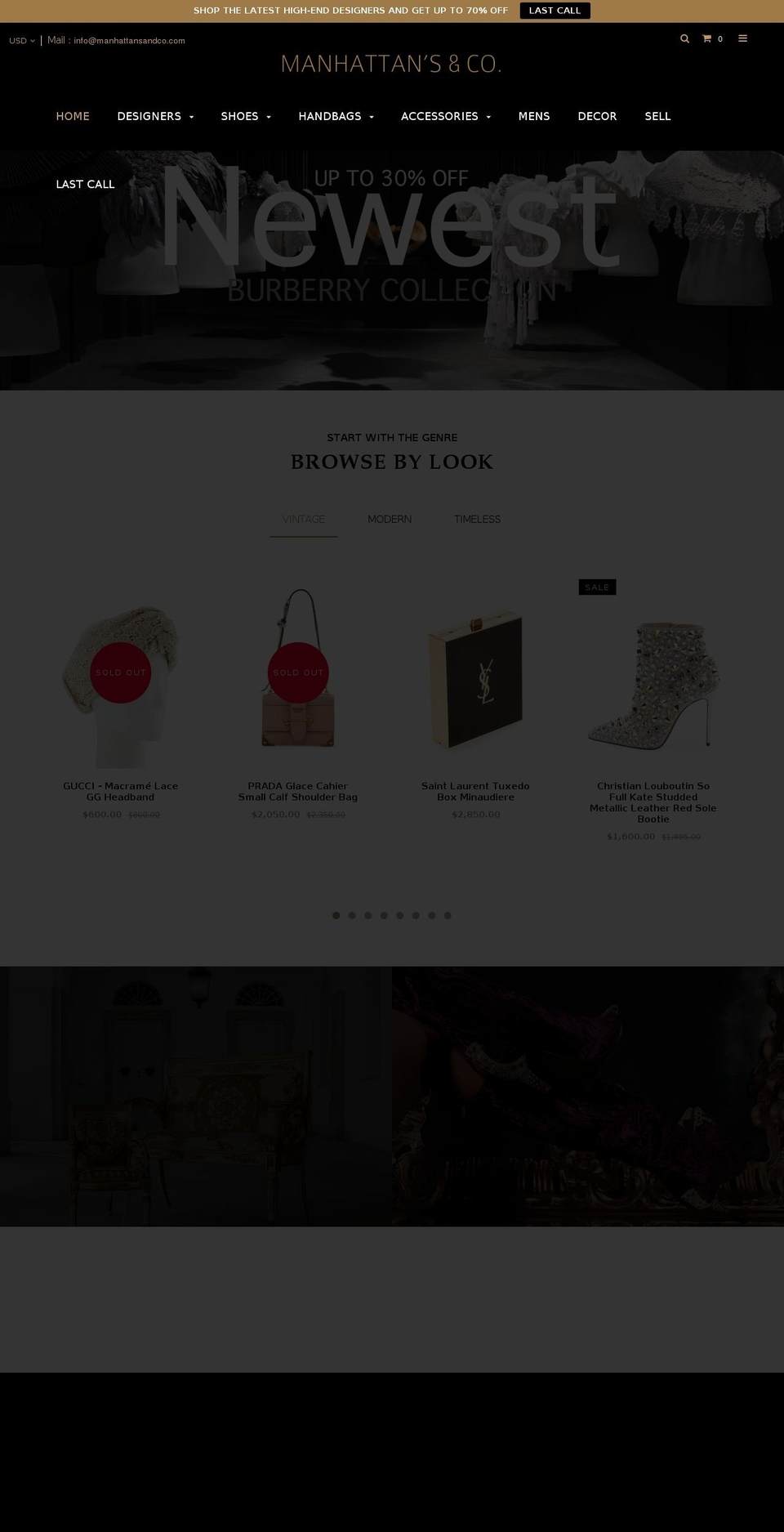 manhattansandco.com shopify website screenshot