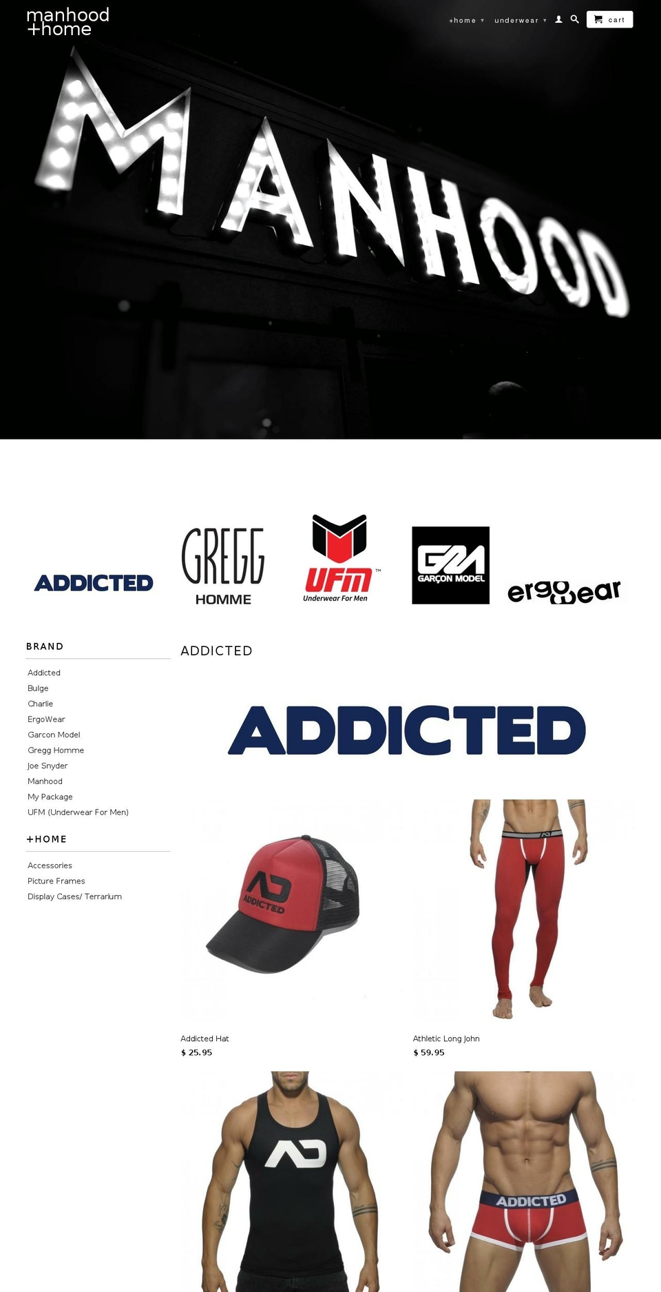 manhoodmarket.com shopify website screenshot