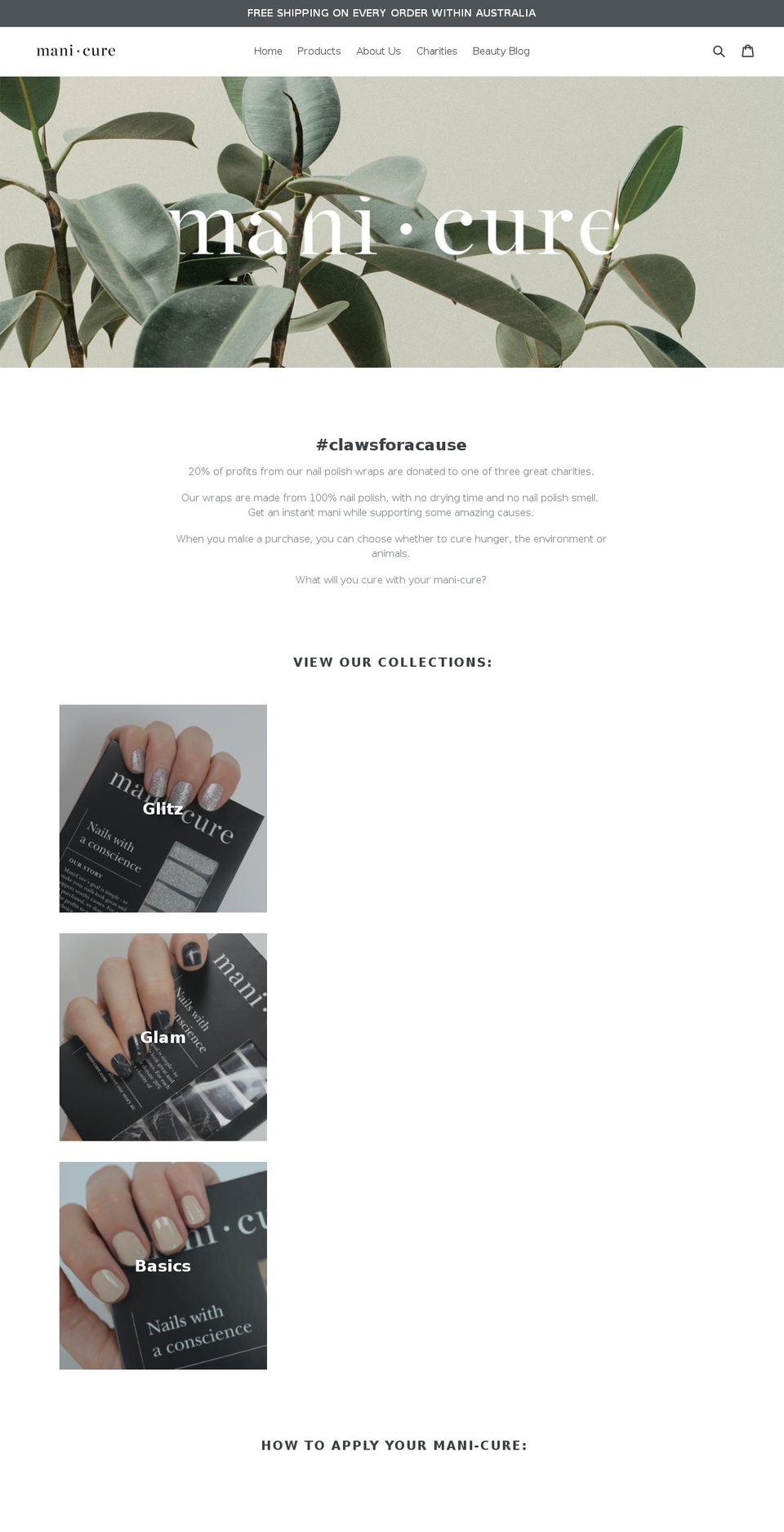 mani-cure.com — Shopify storefront screenshot