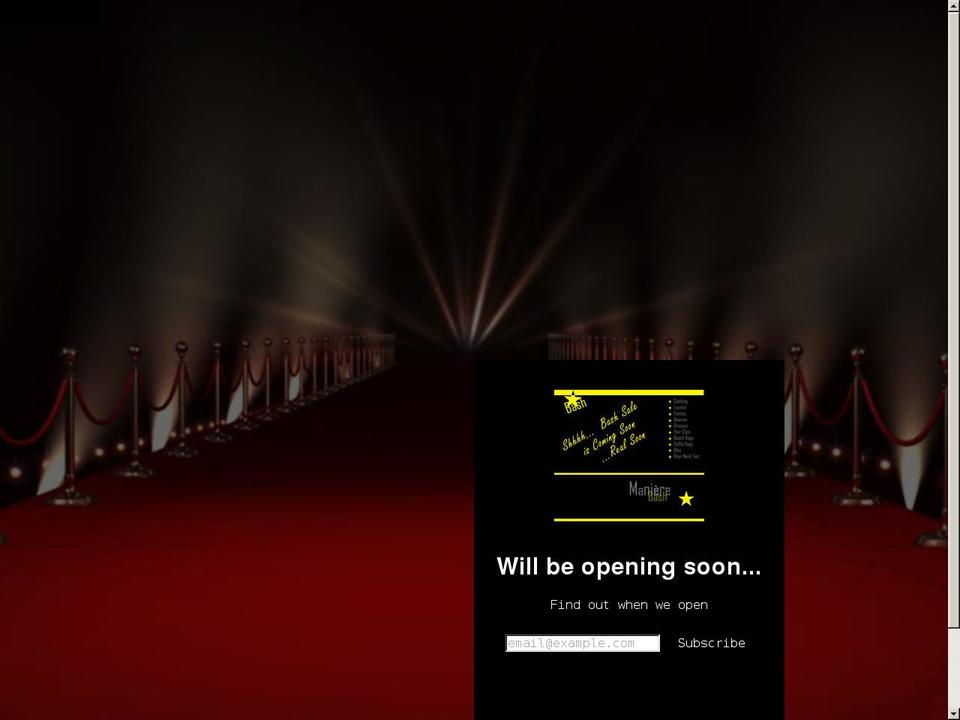 maniere.com shopify website screenshot