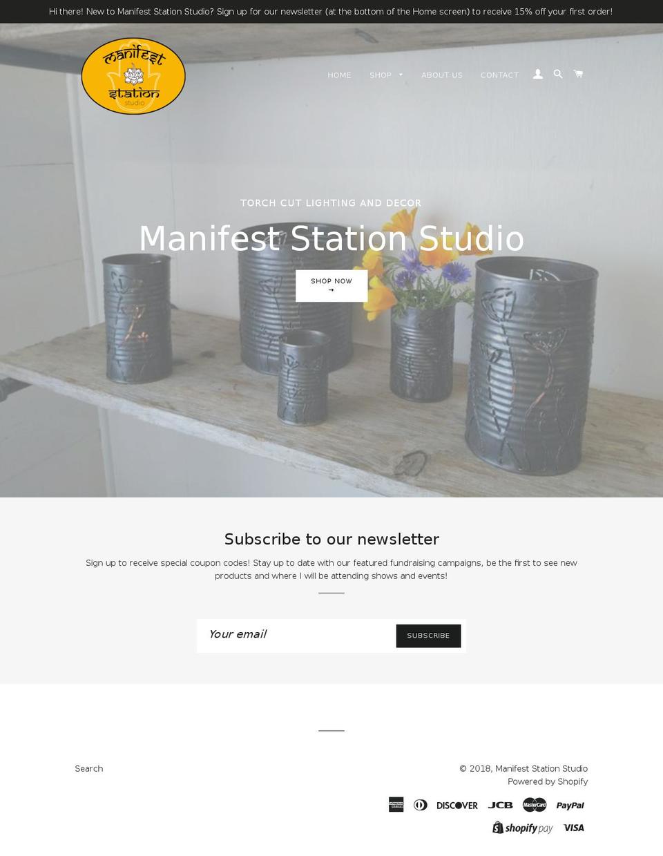 manifeststationstudio.com — Shopify storefront screenshot