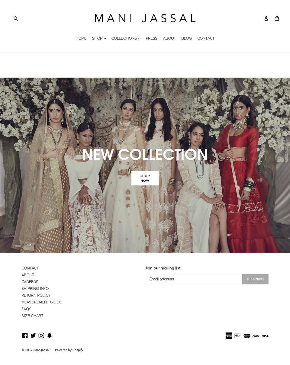 manijassal.com shopify website screenshot